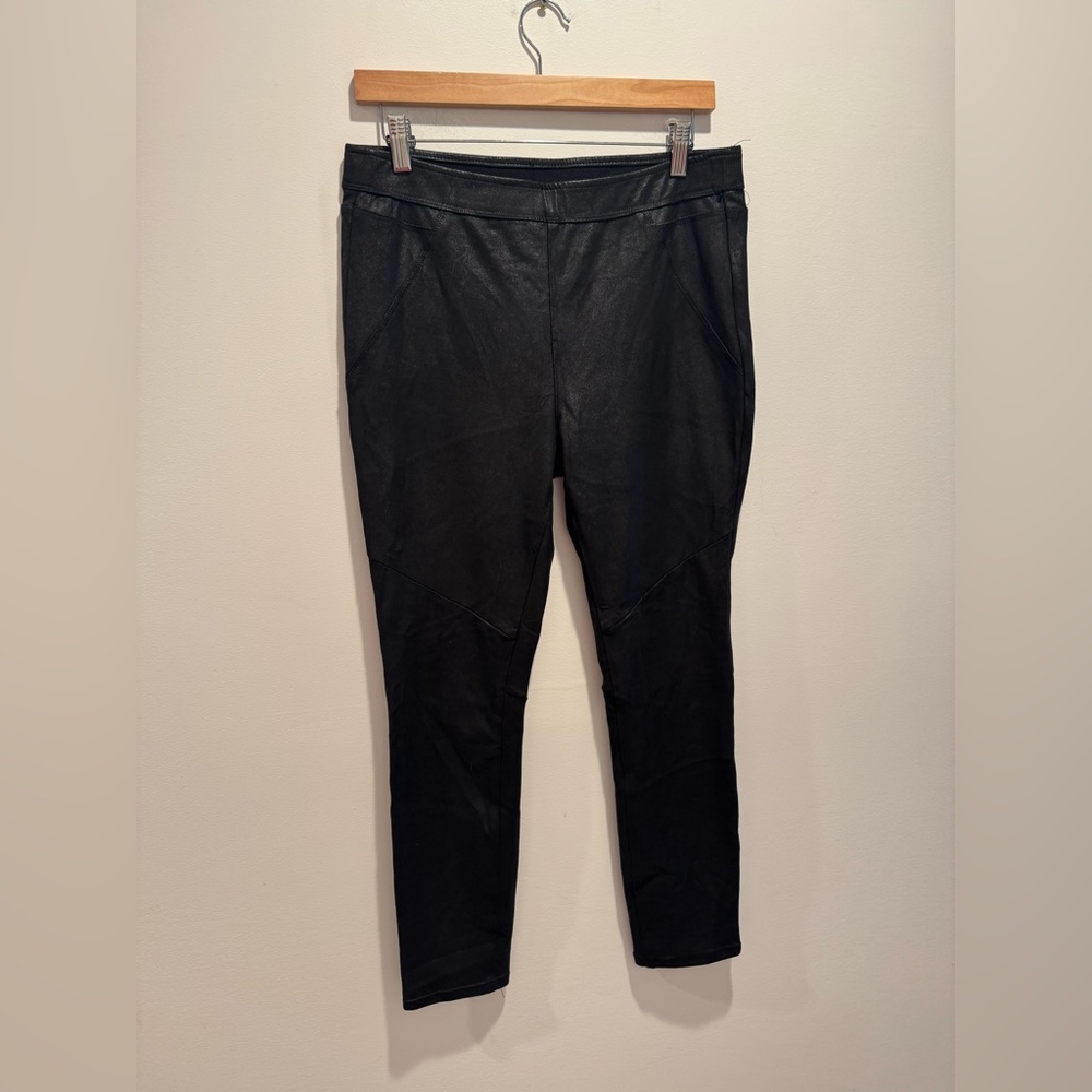 Free People Faux Black Suede Leggings
